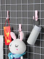 PK0K Wholesale Grid Sheet Barbed Wire Mesh Nailless Hook Shelf Wall Display Hook Kindergarten Storage Plastic Hanging.