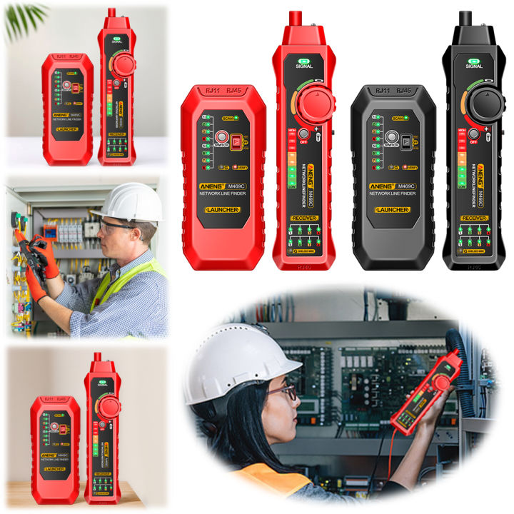 LAN Cable Tester RJ45 RJ11 Anti-Interference Network Cable Tester with Earphone Wire Tracer Ethernet Cable Telephone Line Tester