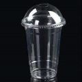 25 Pieces Clear Disposal One Time Glass Juice Glass / Cake Jar Set (Glass With Lid), 350ml.