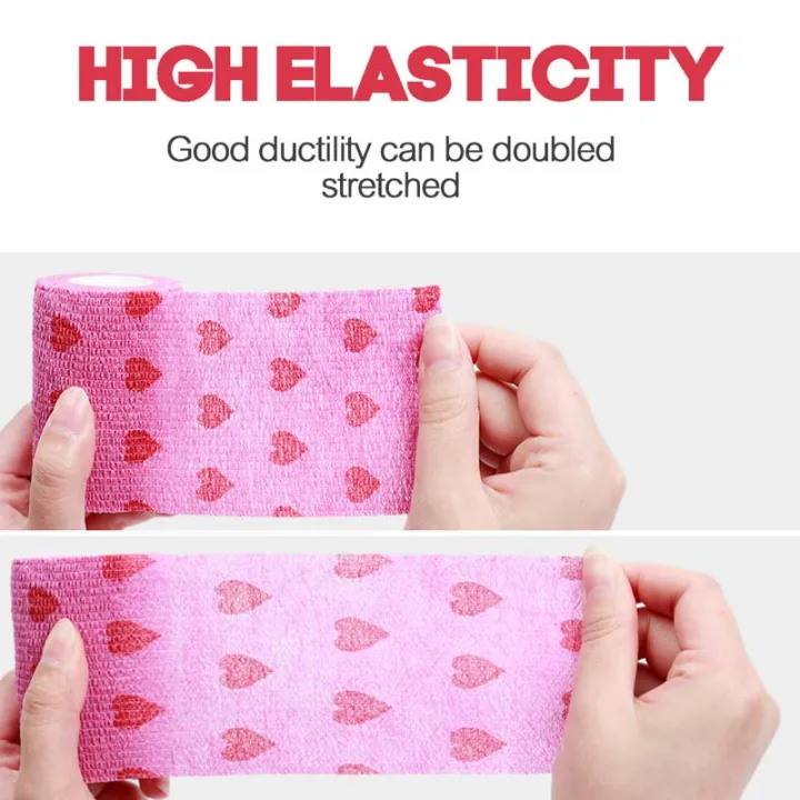 4-Sizes%20Multipurpose%20Heart%20Printed%20Self-Adhesive%20Bandage%20Soft%20Non-woven%20Elastic%20Sports%20Wrap%20Tape%20for%20Finger%20Joint%20Knee%20-%20Image%208