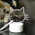 3D LED Note Board USB Message Board with Pen Creative Valentine's Day Acrylic Lamp Night Lights Gifts Bedroom Desk Lamp Romantic Occasion Festive Room Decoration. 