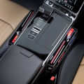 1PCS Universal Car Gap Organizer Leather Auto Console Side Pocket Crevice Storage Box Interior Accessory High-End Elegant.