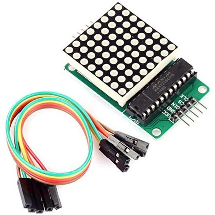 MAX7219 MAX 7219 Dot Matrix Module For Arduino Microcontroller 8x8 Dot Display With 5 Pin Cables Line Display Electronics Circuitry & Parts