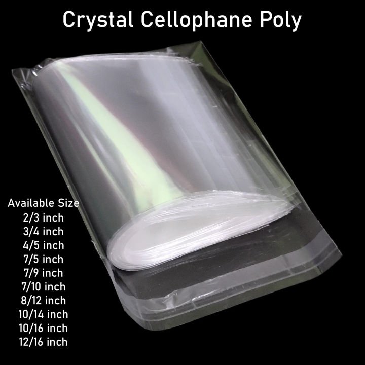 Bundle of 50 Crystal Cellophane Crystal Cellophane Poly for Packaging Material Print Label