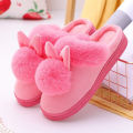 Cute Rabbit Ears House Shoes Women Winter Warm Slippers Female Plush Slippers For Home Indoor Casual Ladies Soft Shoe Woman.