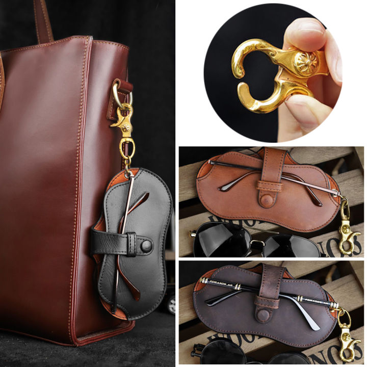 Keychain Hook Glasses Case Design Vintage Sunglasses Pouch