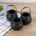 12Piece Mini Candy Kettles Witch Skeleton Cauldron Holder Pot with Handle for Halloween Easter 'S Day Party. 