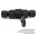 RJ45 Ethernet Connector Water Dust Proof Adapter Black Outdoor 8 Pin Wire to Coupler IP67.