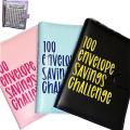 10 Colors Memo Pad 100 Envelope Challenge Binder Beautifully PU Easy savings challenges binder Fun way to save with Memo Pad binder for Money budget organizer Emergency fund.