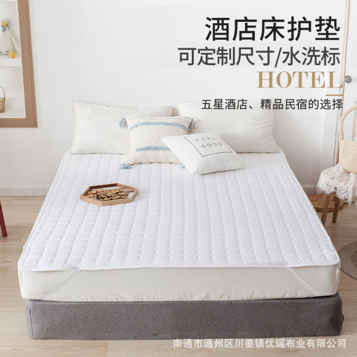 Factory supply interwoven cotton protective mat hotel room protective mat hotel mattress bed upholstered pad wholesale