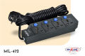 Maxline  Heavy Duty Multiplug 4 Gang Model-ML-412- 5 Miter Wire/716 Fit. 