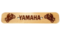 Motorcycle front name plate for yamaha bike . wooden.