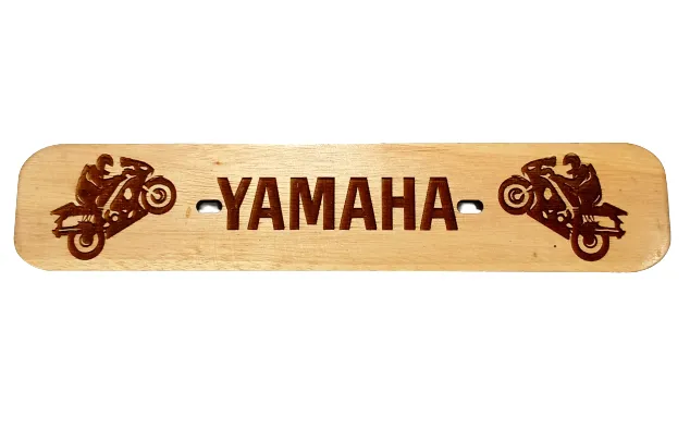 Motorcycle%20front%20name%20plate%20for%20yamaha%20bike%20.%20wooden%20-%20Image%202