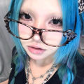 Korean Fashion Kawaii emo Glasses Frame Women Optical Harajuku Cute Eyeglasses Frames Y2k Glasses Korean Outfits Glasses. 