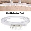 Curtain Supplies Flexible Ceiling Curtain Track System Easy Install Heavy-duty Sliding Rail for Room Divider Universal Curved Bendable Design Ideal for Southeast Asian Buyers. 