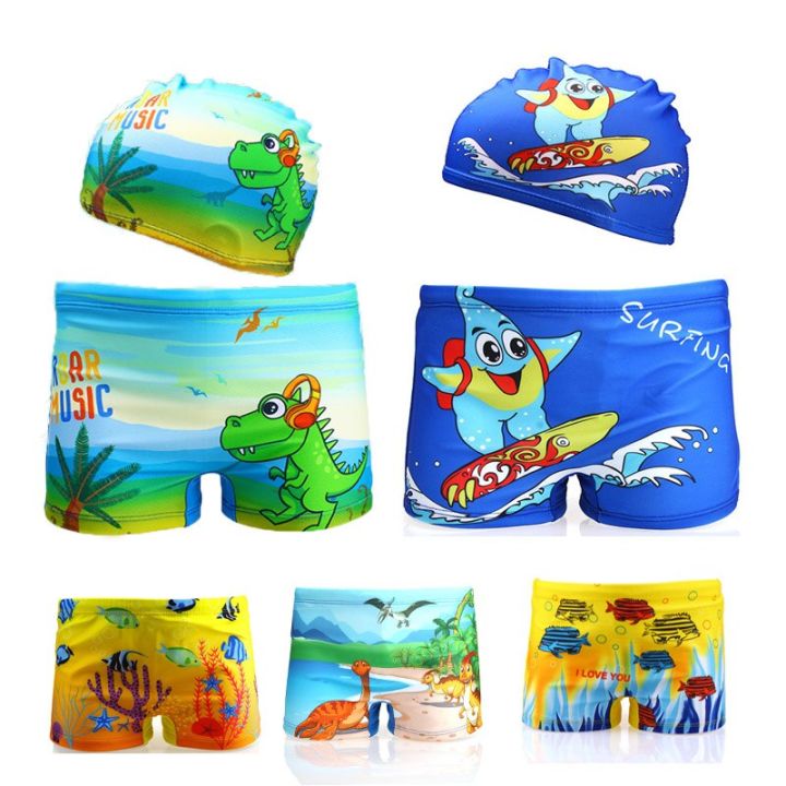 Boys Swimwear Cartoon2-10years Children's Summer Beach Swimsuit Boys Swimming Trunks Swimsuit One Piece