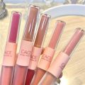 CACE Double-head Lipstick Liquid Matte Non-stick Cup Lipstick Set Waterproof Long Lasting Red Lip Tint Lip Gloss Makeu. 