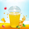 50/100Pcs 360ml/380ml/500ml Disposable Clear Plastic Cups with a Hole Dome Lids for Tea Fruit Juice Tea Disposable Cup Tableware. 