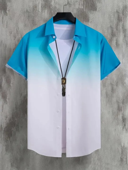 2023%20Cross-border%20Hawaiian%20Men's%20Short%20Sleeve%20Shirt%20Gradient%20Color%20Pocket%20Single%20Breasted%20Beach%20Casual%20Shirt%20-%20Image%204