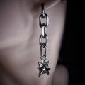 Dangle Spike Ball Flail Earring Dangly Gothic Chain Earring Spike Dangle Punk Statement Spike Charm Alternative Earrings.