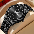 LouisWill Men Watch Men's Fashion Simple Double Calendar Three-Eyed Design Waterproof Steel Band Watch Waterproof Quartz Watch Fashion Men Watches Luxury Men Watch Business Casual. 