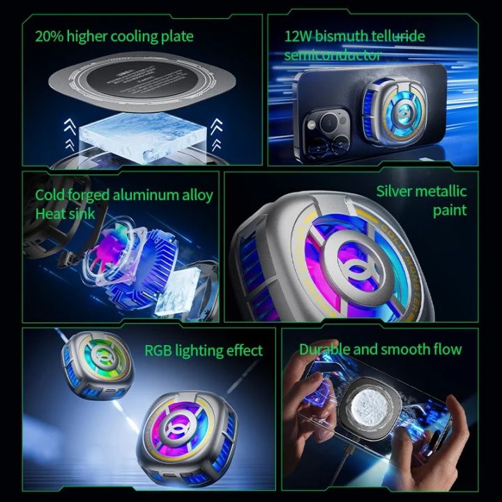 PLEXTONE%20EX2%20ULTRA%20Magnetic%20Radiator%20for%20Mobile%20Phone%20Tablet%20PC%20Semiconductor%20Refrigeration%20Cooling%20RGB%20Light%20-%20Image%207