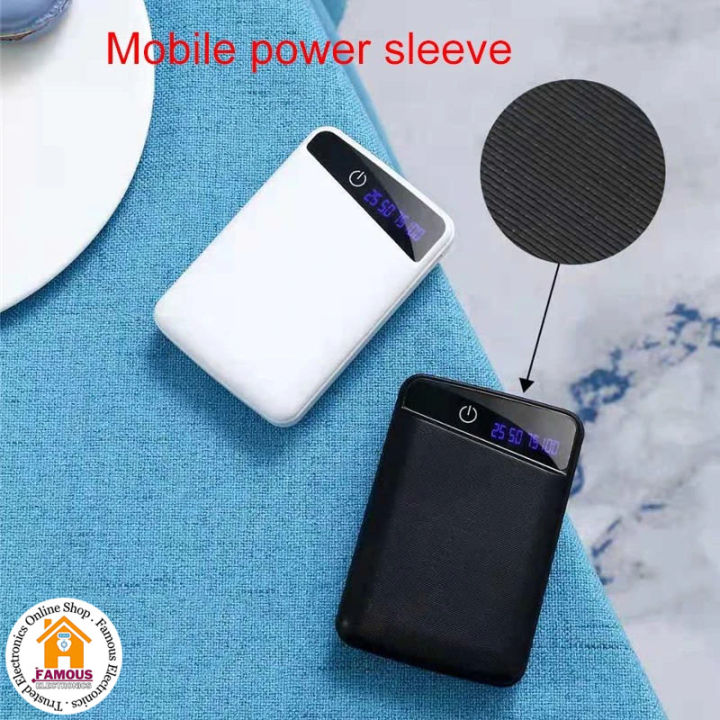 Portable Stylish First Charging Power Bank Case White (Use 3 Piece's 18650 Battery)