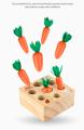 Wooden Montessori Fun Plucking Radish Toy Children's Puzzle Insert Carrot Game Baby Toys Early Childhood Educational Toys Gifts. 