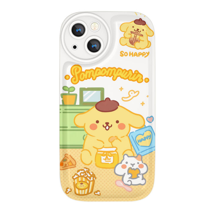 Pom%20Pom%20Purin%20Applicable%20iPhone15%20Phone%20Case%20Cute%20Cartoon%20r%20Apple%2012/13/14%20Protective%20Cover%20All-Inclusive%20x%20Soft%20Shell%20-%20Image%202