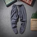 2022 new Joggers Cargo Pants for Men Casual Hip Hop Hit Color Pocket Male Trousers Sweatpants Streetwear Ribbons Techwear Pants.