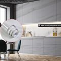 Fridge Wallpaper Vinyl Natural White Marble and 3D Background , Warp, Skin Sticker (200 x 60cm). 