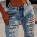 【Alien Alien】 2023 Middle Waist Skinny Jeans Woman Pencil Pants Female Tight Ripped Jeans Ladies Hollow Out Denim Pants jean femme джинсы женские.