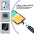 BF011 Adjustable Phone Lanyard Gasket Neck Strap Lanyard for Mobile Phone Hanging Neck Cord Phone Safety Tether for All Phones and Case Combination Phone Accessories. 