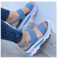 2022 Fashion Wedge Female Platform Buckle Strap Street Summer Outdoor Shoes Punk Beach Wedges Women Sandals Sandalias De Mujer. 