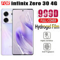 Infinix Zero 40 4G Shockproof Phone Case for Infinix Zero 30 5G 4G Full Transparent Hydrogel Soft Film Screen Protector and back film. 