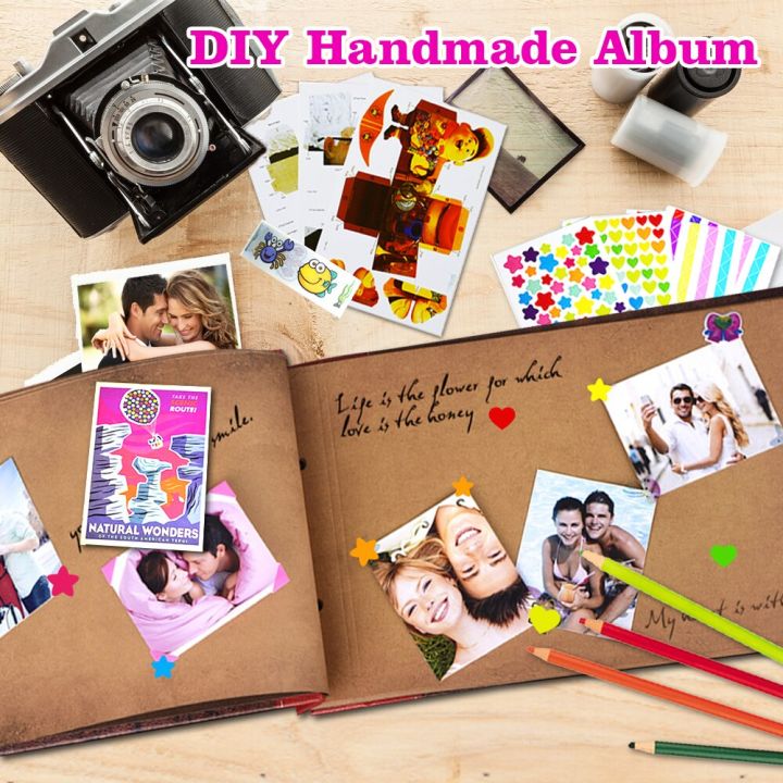 60%20Page%20DIY%20Handmade%20Photo%20Album%20Scrapbook%20Our%20Adventure%20Book%20Retro%20Kraft%20Album%20Anniversary%20Wedding%20Guest%20Book%20Memory%20Gift%20-%20Image%206