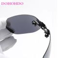 DOHOHDO New Men Women Clip On Sunglasses Polarizing UV400 Protention Vintage Clip Polarized Glasses Night Vision Driving Goggles.