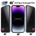 For iPhone 15 Pro Max 15Plus 15PM Privacy Screen Protector Camera Tempered Glass Anti Spy Screen for iPhone15 ProMax Lens Film. 