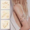 Bohemian Butterfly Leaf Charm Upper Bracelet Arm Chain Metal Hollow Out Geometric Pattern Retro Arm Cuff Bangle Body Bracelets. 