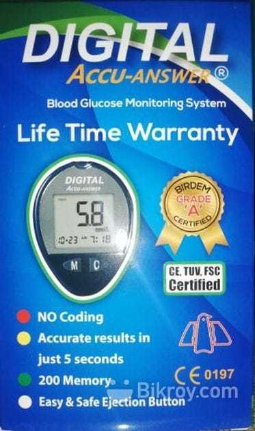 Blood%20Glucose%20Monitor%20/%20Diabetics%20Machine%20/%20Digital%20Accu%20Answer%20-%20Image%204