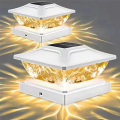 Outdoor Fence Post Cap Light Warm White and Cool White Lighting Wateproof Villa Column Lamp Solar LED Pillar Light B. 