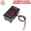 Two Wires Mini LED Digital Voltmeter Voltage Meter DC 4.5V to 30V Voltage Panel Meter for 6V 12V Electromobile Motorcycle Car Red. 