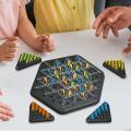 Chain Chess Puzzle Triangle Chess Desktop Game Peg Games for Kids Engaging Strategy Board Game for Party Exercise Thinking Toys. 