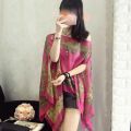 【Be worth】 Overized Elegant For Women tyle Bohemian tyle Ethnic tyle Poncho Printing Beach hawl Female Wrap Chiffon carf hawl uncreen carf. 
