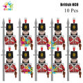 【selevn roind】Napoleonic Wars Soldiers Building Blocks WW2 Mini Action Figures French British Fusilier Rifles Weapons Toys For Kids.