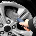 Portable Microfiber Wheel Tire Rim Brush Set Car Wheel Wash Cleaning for Car Wash with Plastic Handle Auto Washing Cleaner Tools. 