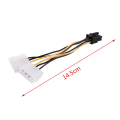 3X A Dual 4-Pin Molex IDE to 6 Pin PCI-E Graphic Card Connector Cable Adapter.