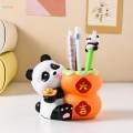Panda Pen Holder Panda Statue Tabletop Ornament Home Decor Cartoon Organizer for Desk.