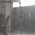 Hang Rain Chain Beautiful Metal Rain Chain with Exquisite Bell Decor Perfect Gutter Roof Decoration for Soutast Asian Homes Efficient Drainage Tool Sle Rain Chain.