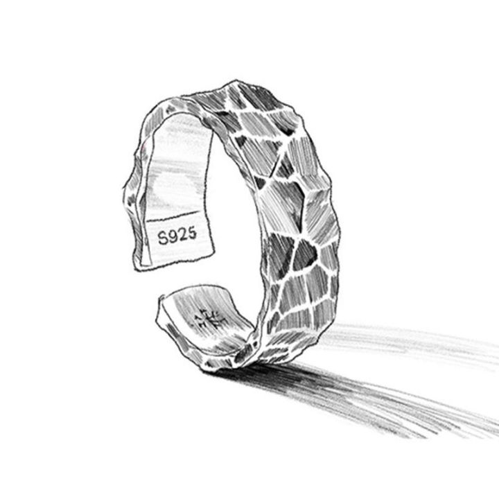 Thai%20Silver%20Retro%20Men's%20Open%20Ring%20Adjustable%20Men's%20Simple%20Ring%20Old%20Hammer%20Ring%20Podazz%20-%20Image%206